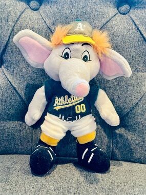 Oakland Athletics Stomper Elephant Plush Mascot 10" MLB Baseball Stuffed Animal